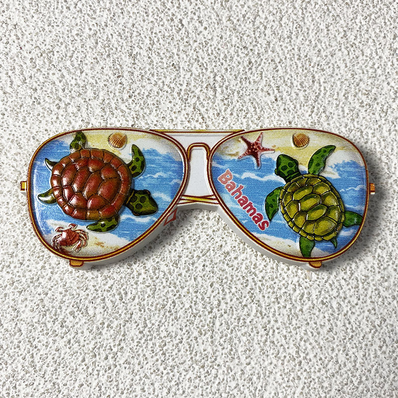 Art And Craft Sunglasses - Bahamian Sea Turtle Sunglasses Resin Fridge