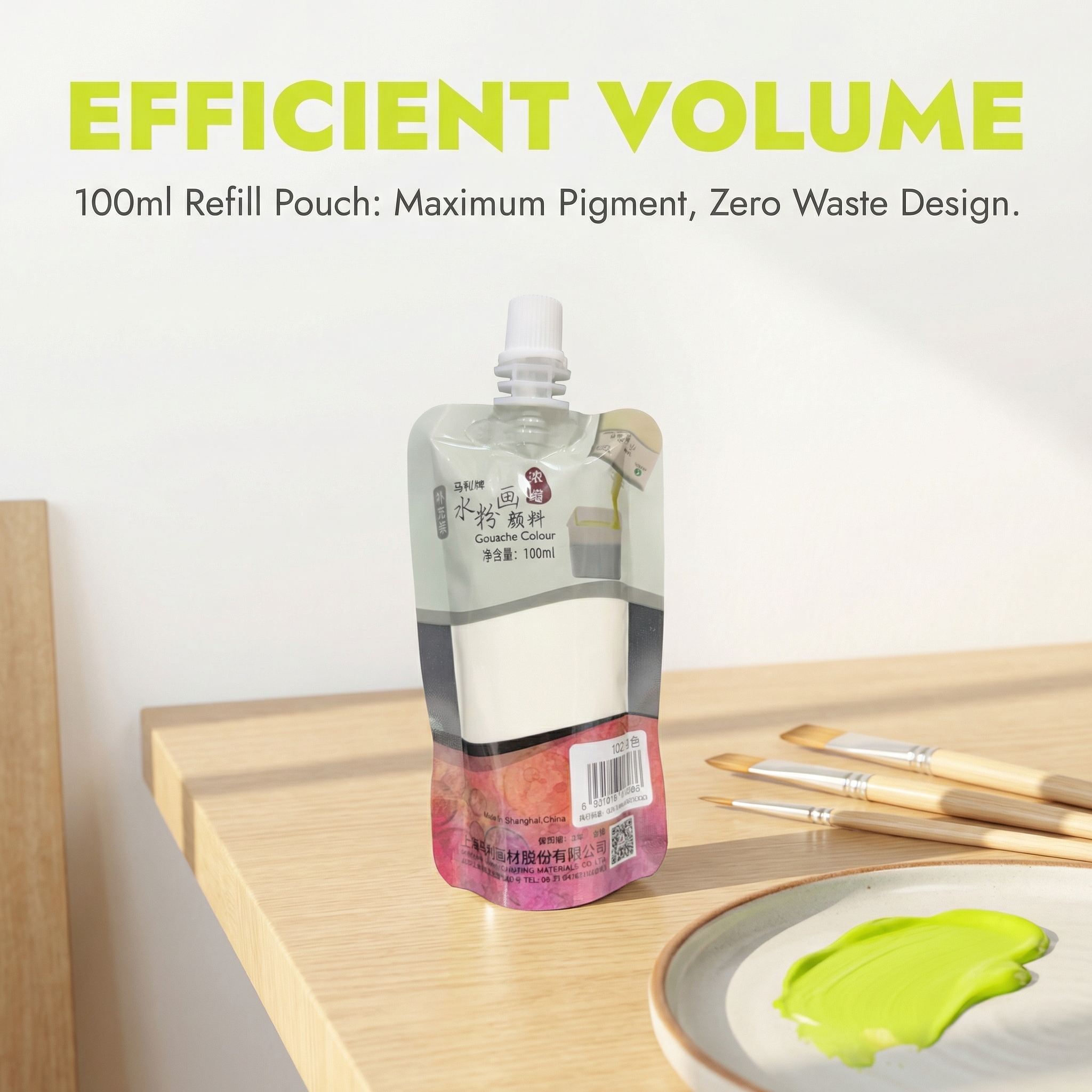 Gouache Paint Set - Marie's 100ml Bagged Gouache Paint Refill