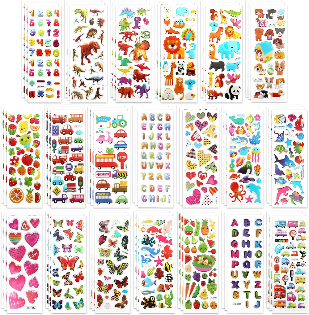 Art Craft Toddler - 3D Puffy Bubble Stickersfor Kids Toddlers,