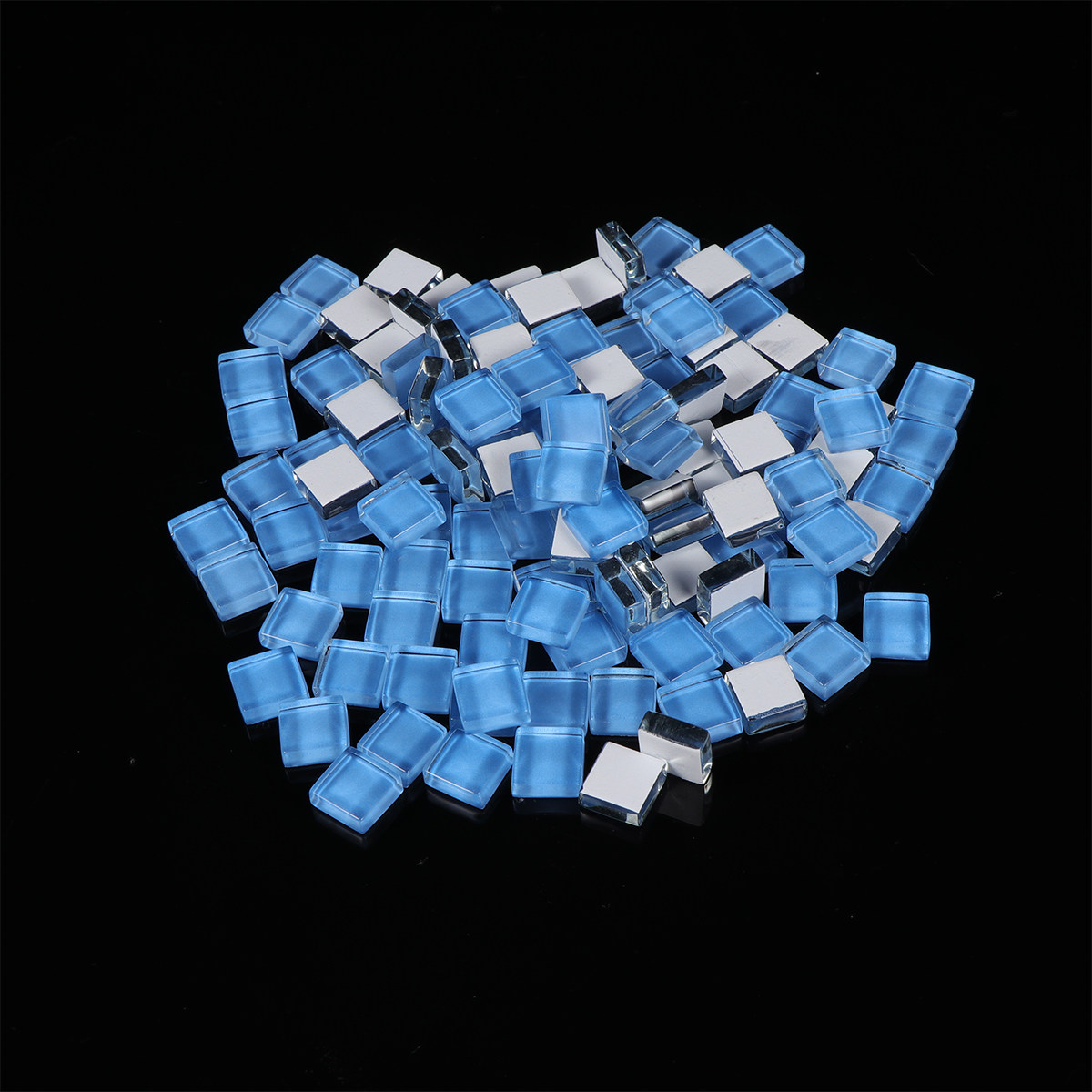 Art Craft Cup - 100Pcs Light Blue Square Plastic Mosaic