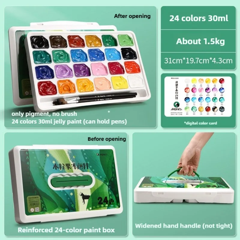 Gouache Paint Set - 24Color Jelly Gouache Paint Set Art