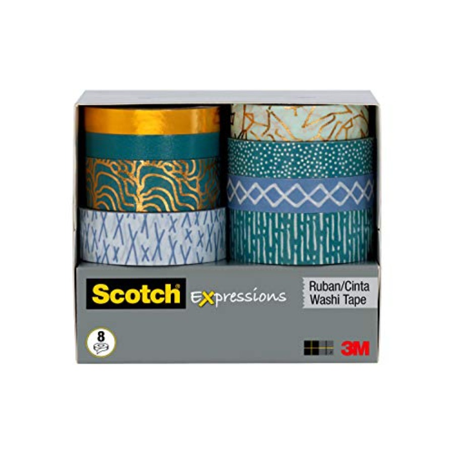Washi Tape Rolls - Expressions Washi Tape, 8 Rolls/Pack C1017-8-P6