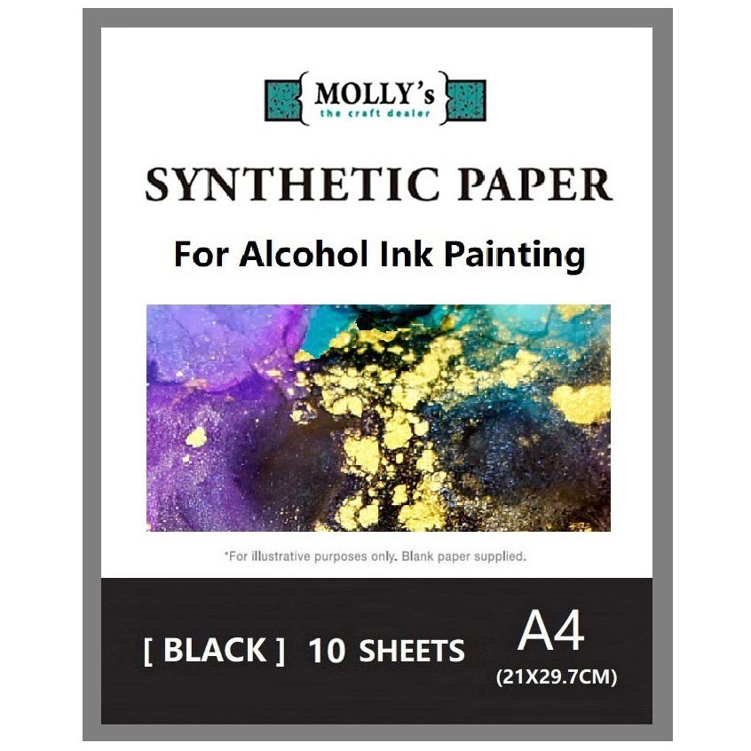 Artwork Craft - Alcohol Ink Paper A4 Black Smooth