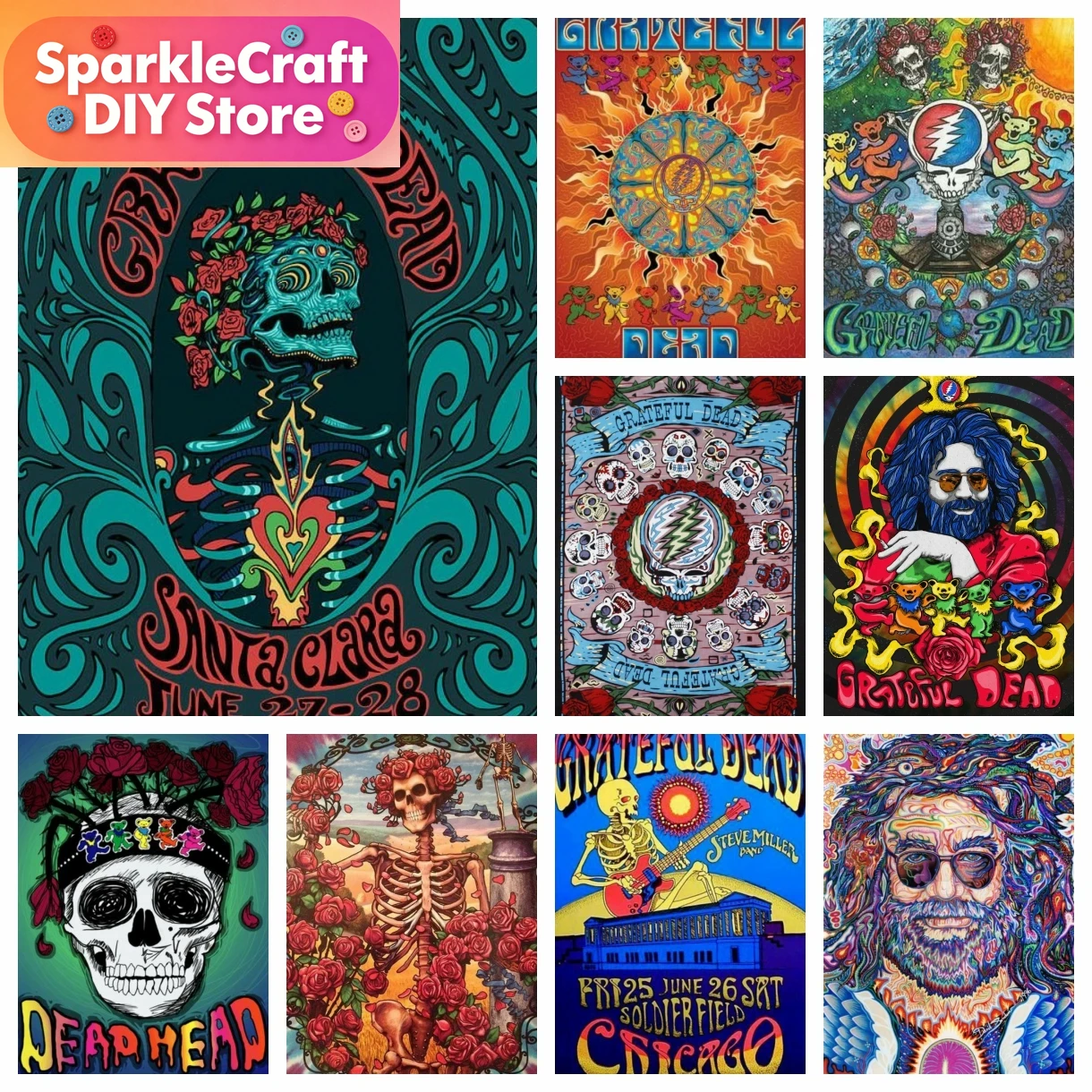 Art Craft Rose - 5D DIY Diamond Painting Grateful Dead