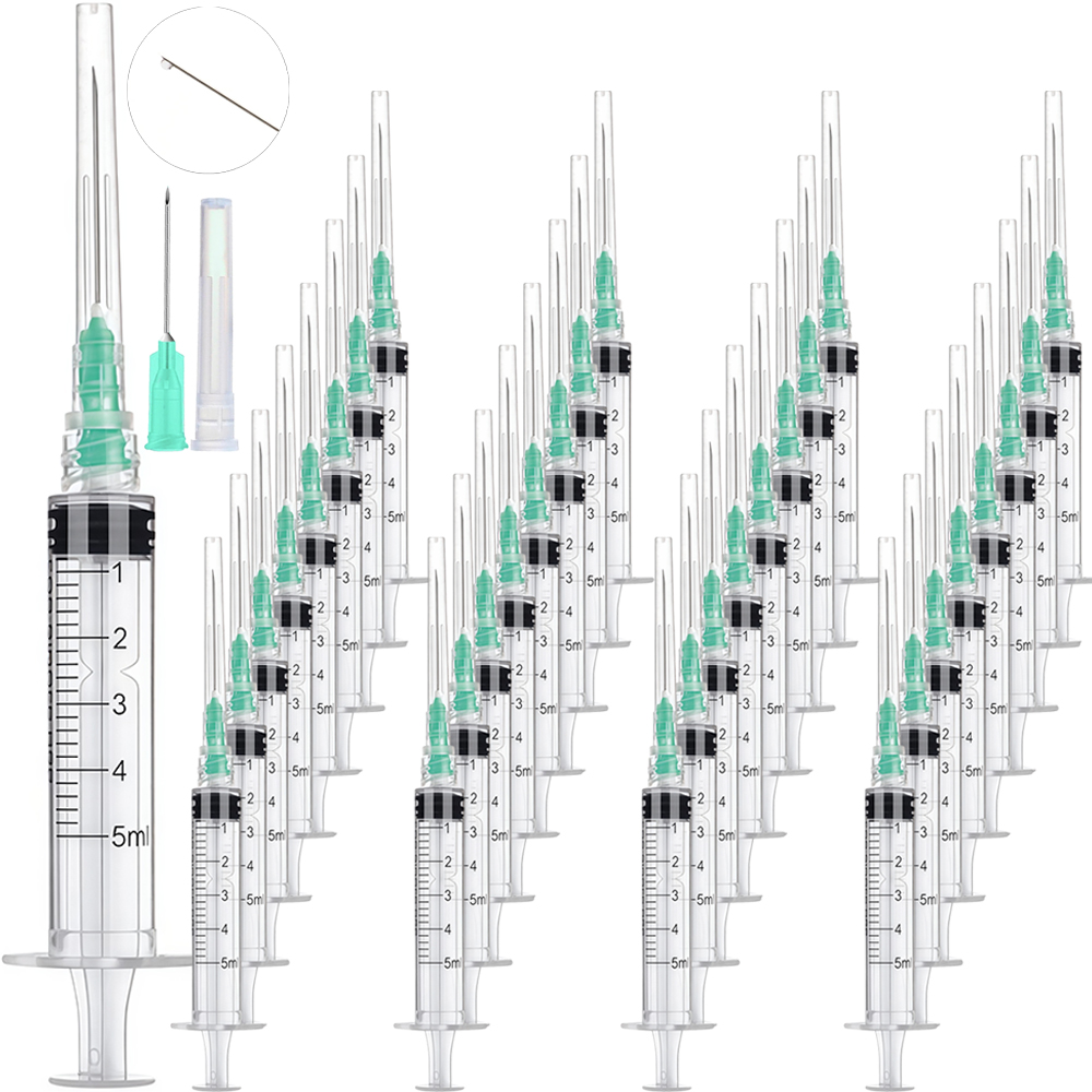 Art Craft Things - 50 Pieces of 5ml Luer-Lock Syringes,