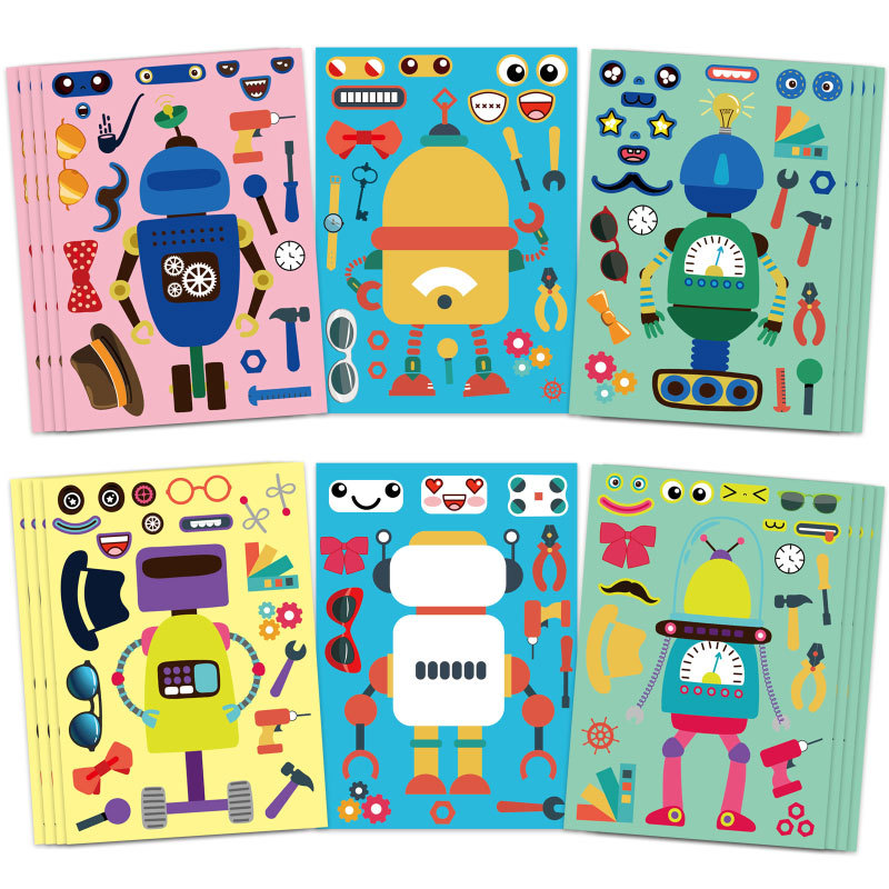 Assemble Robot Stickers For Ki - Art Craft Toddler 评论和价格