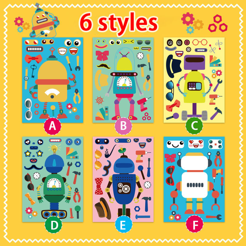 Assemble Robot Stickers For Ki - Art Craft Toddler 评论和价格