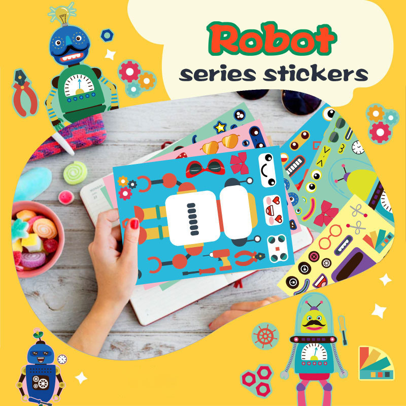 Assemble Robot Stickers For Ki - Art Craft Toddler 评论和价格