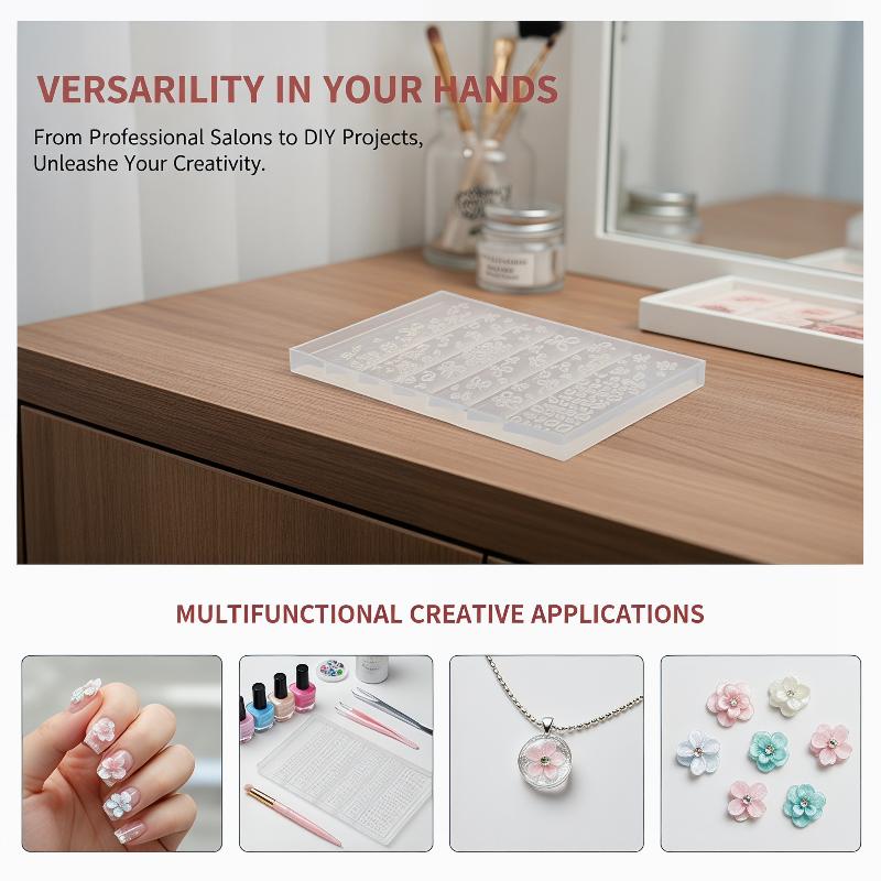 Ice Flower Rose Nail Charm Mol - Art Craft Rose 评论和价格