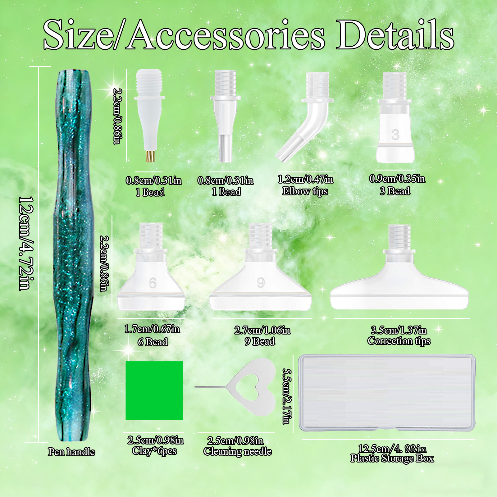 Diamond Paintbrush Set (Green) - Art Craft Tools 评论和价格