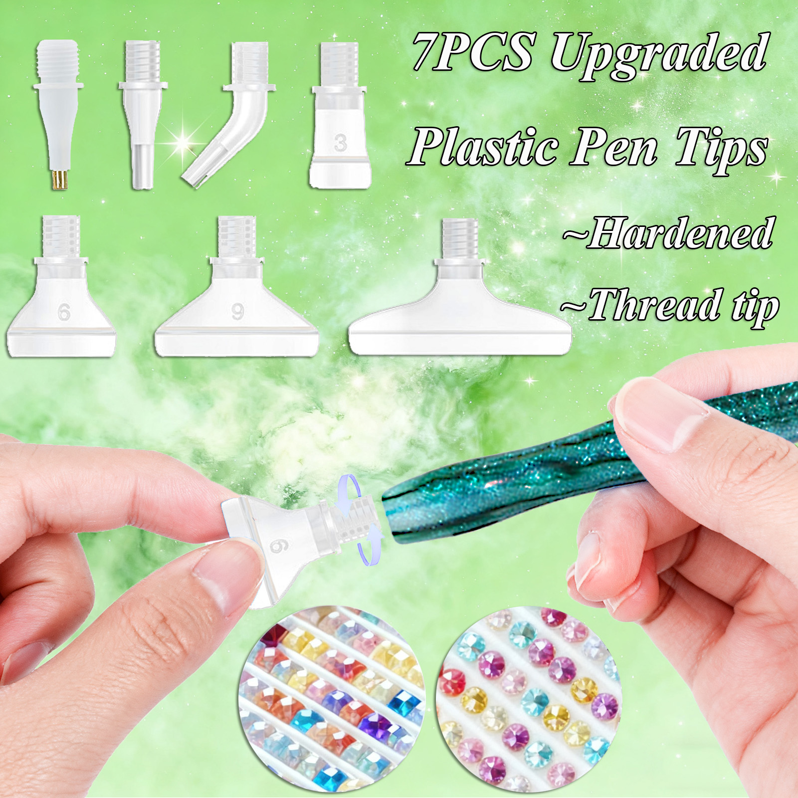 Diamond Paintbrush Set (Green) - Art Craft Tools 评论和价格