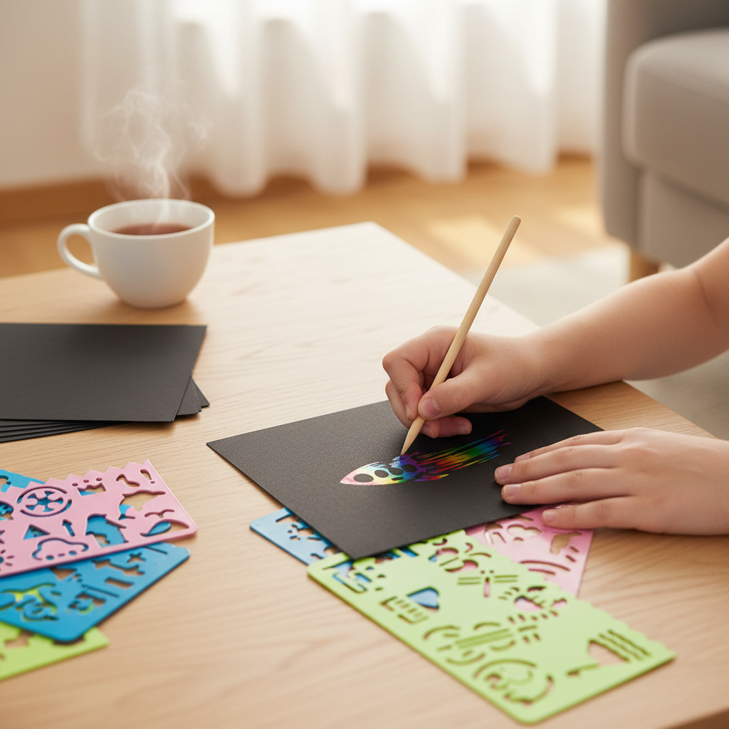 Scratch Art Paper for Kids DIY - Art Craft Easy With Paper 评论和价格