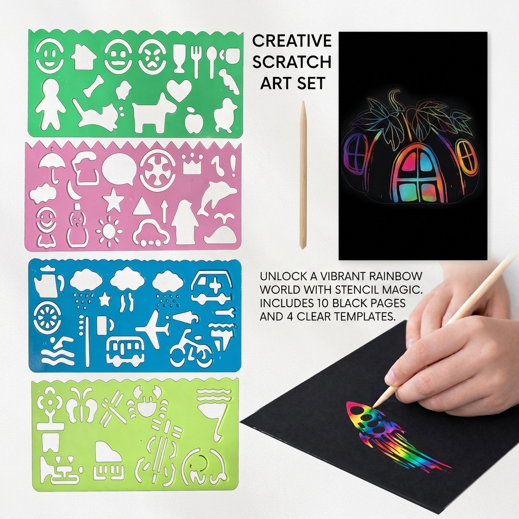 Scratch Art Paper for Kids DIY - Art Craft Easy With Paper 评论和价格