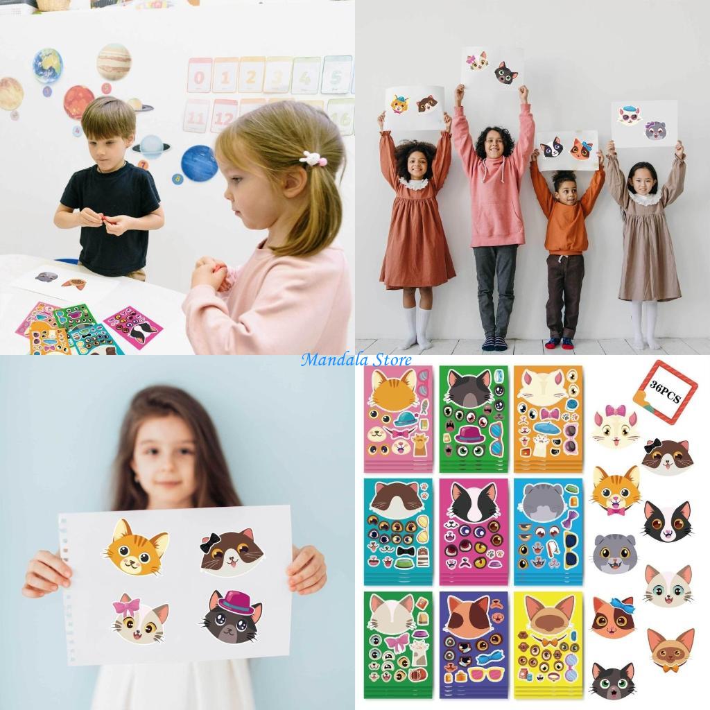 U2JC 36Pcs Cats Stickers Schoo - Art Craft Description 评论和价格
