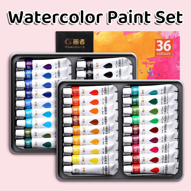 36 Colors Watercolor Paint Set - Art Craft Easy With Paper 评论和价格