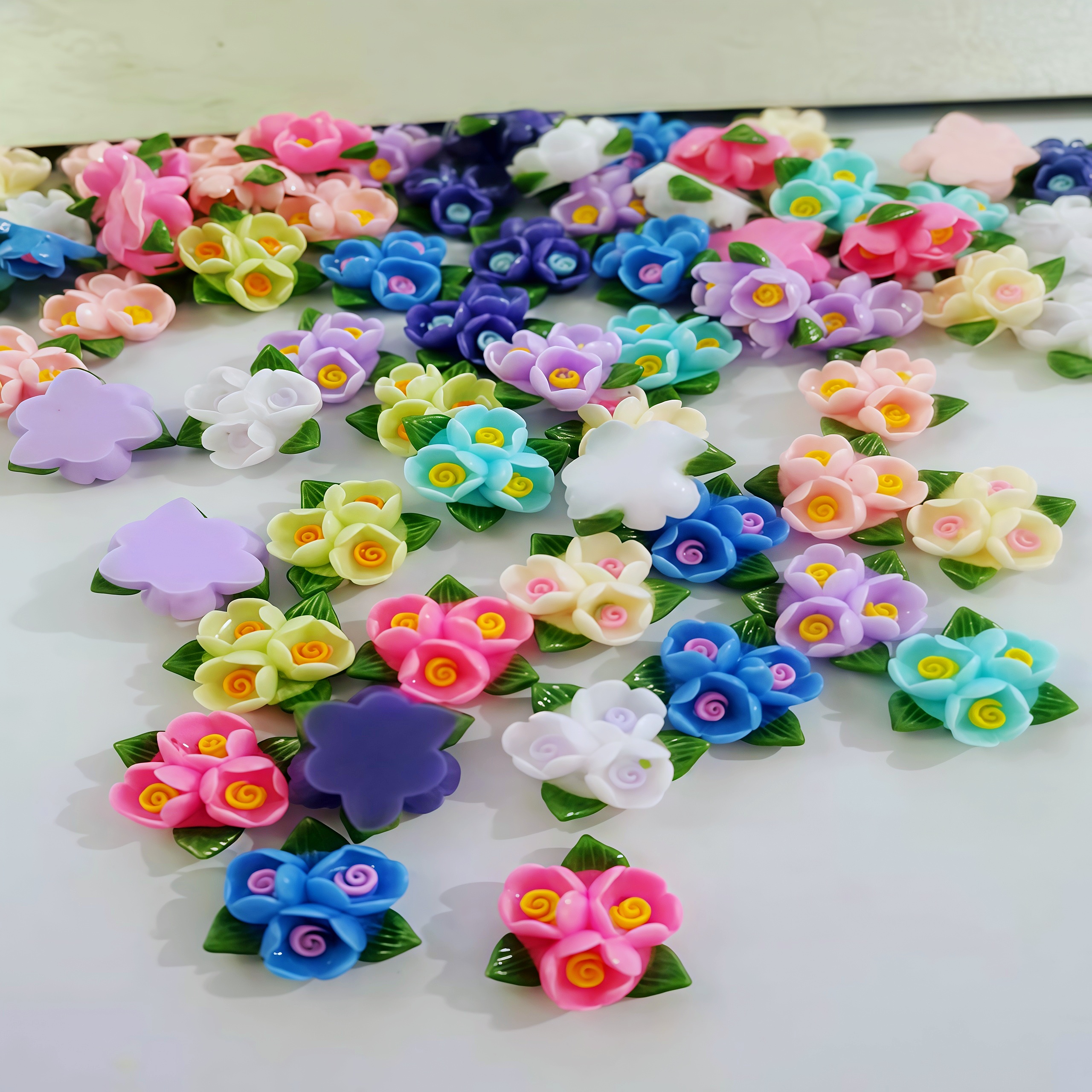20/50pcs Mixed Resin Mini Colo - Art Craft Rose 评论和价格