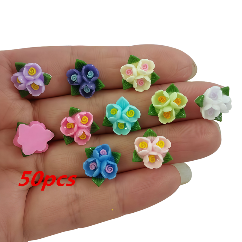20/50pcs Mixed Resin Mini Colo - Art Craft Rose 评论和价格