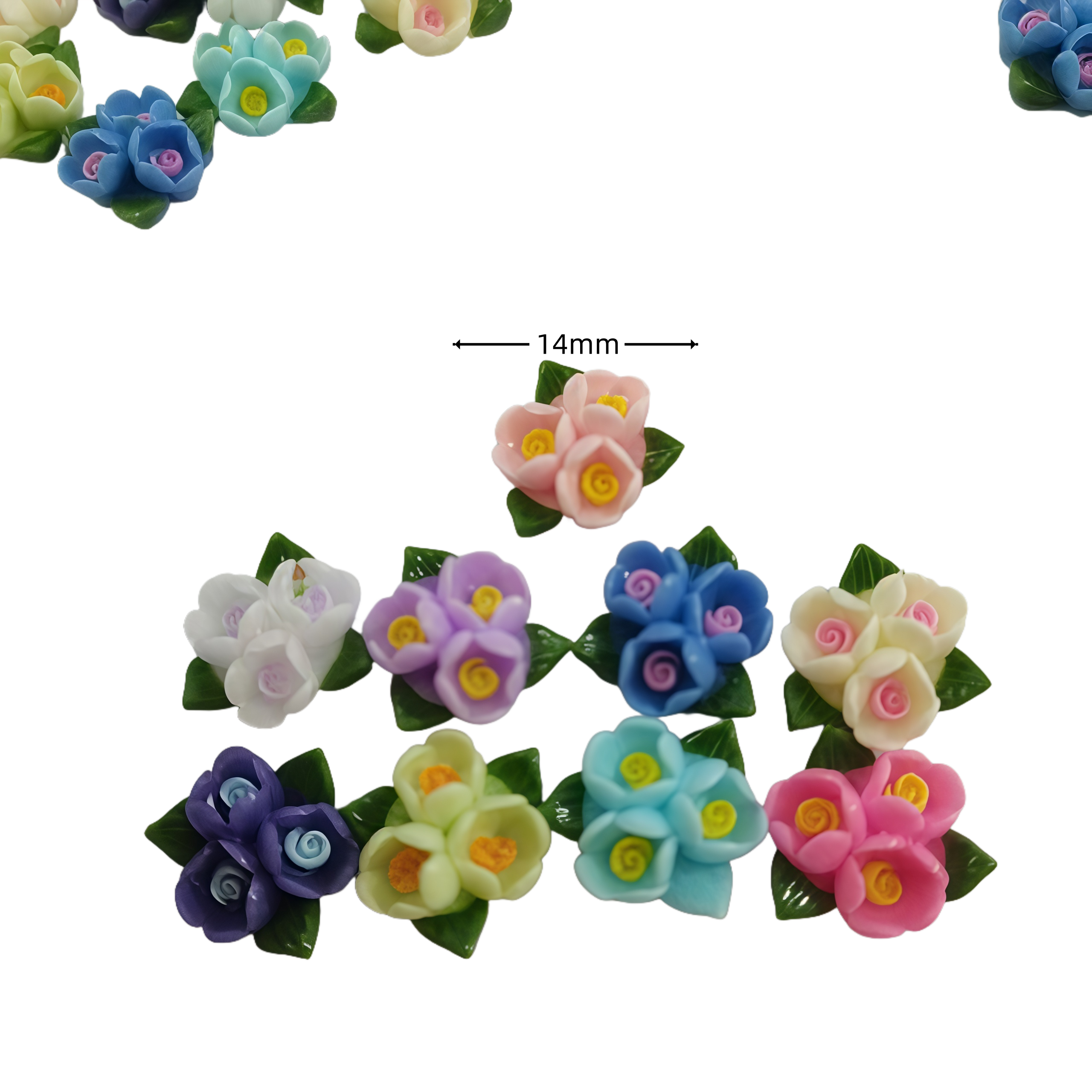 20/50pcs Mixed Resin Mini Colo - Art Craft Rose 评论和价格