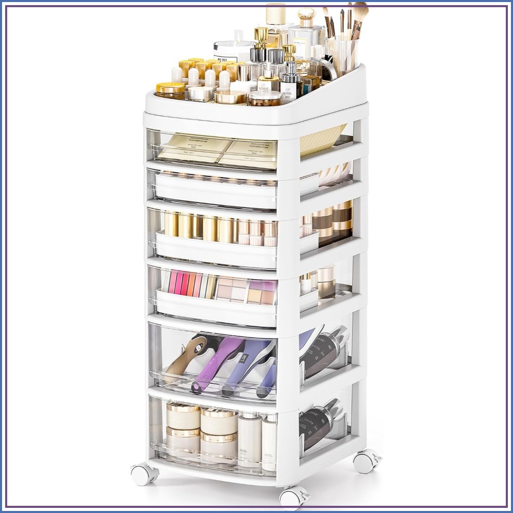 Rolling Cart with 6 Drawers, C - Art Craft And 评论和价格