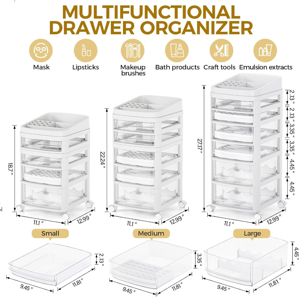 Rolling Cart with 6 Drawers, C - Art Craft And 评论和价格