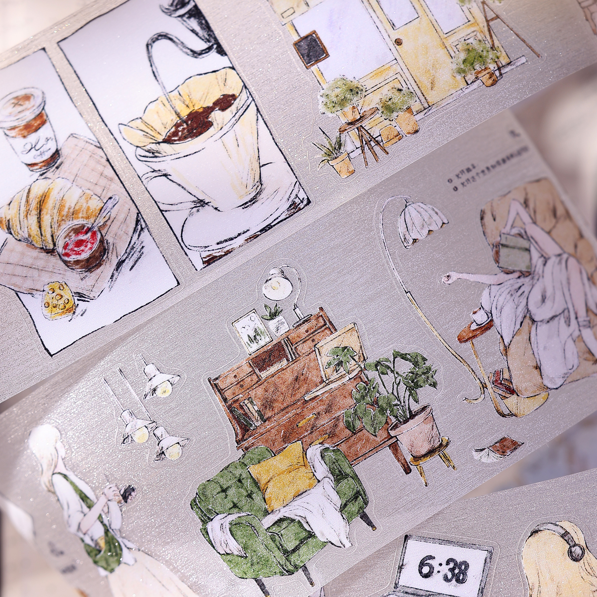 XiaoBaiJia Studio Vintage Girl - Washi Tape Rolls 评论和价格