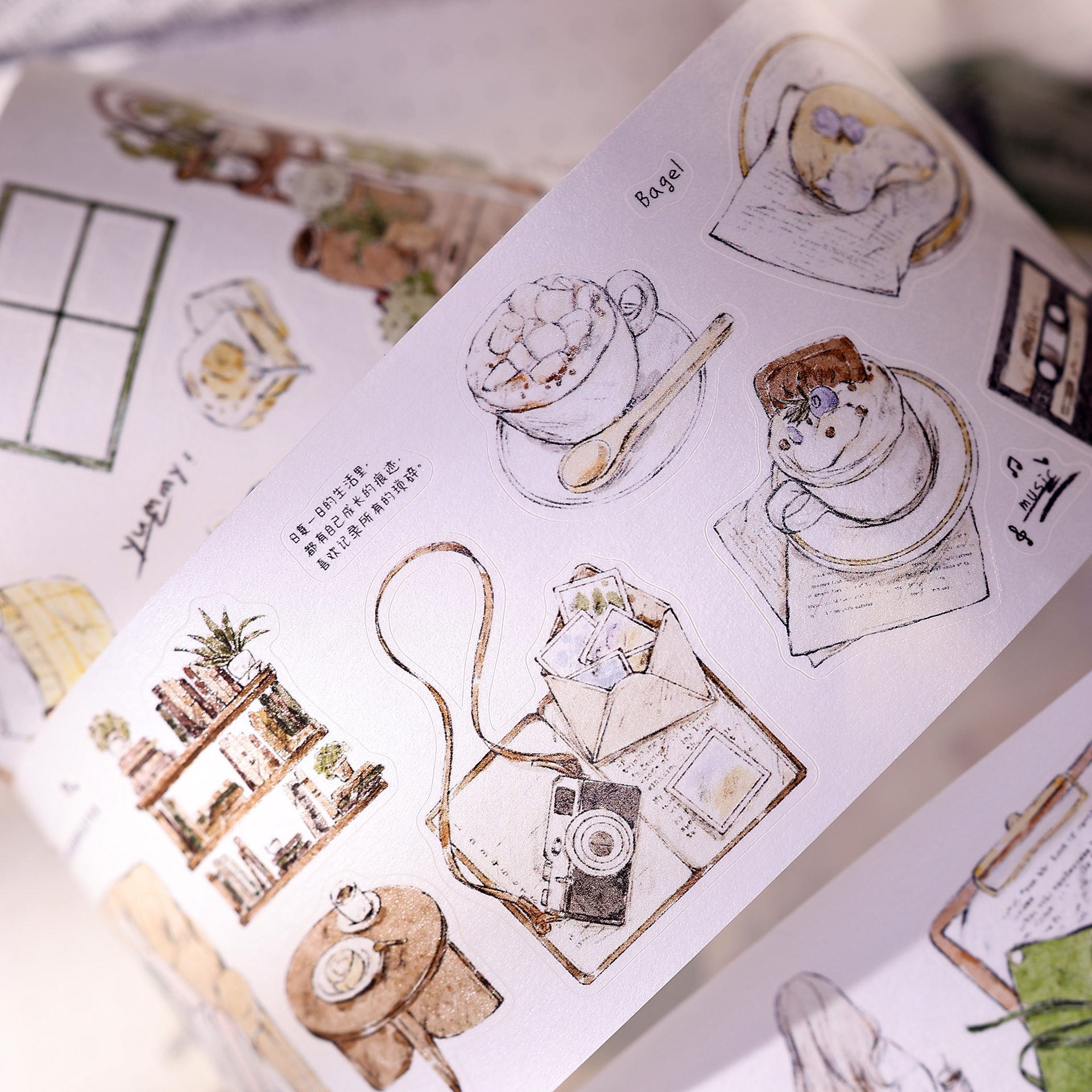 XiaoBaiJia Studio Vintage Girl - Washi Tape Rolls 评论和价格