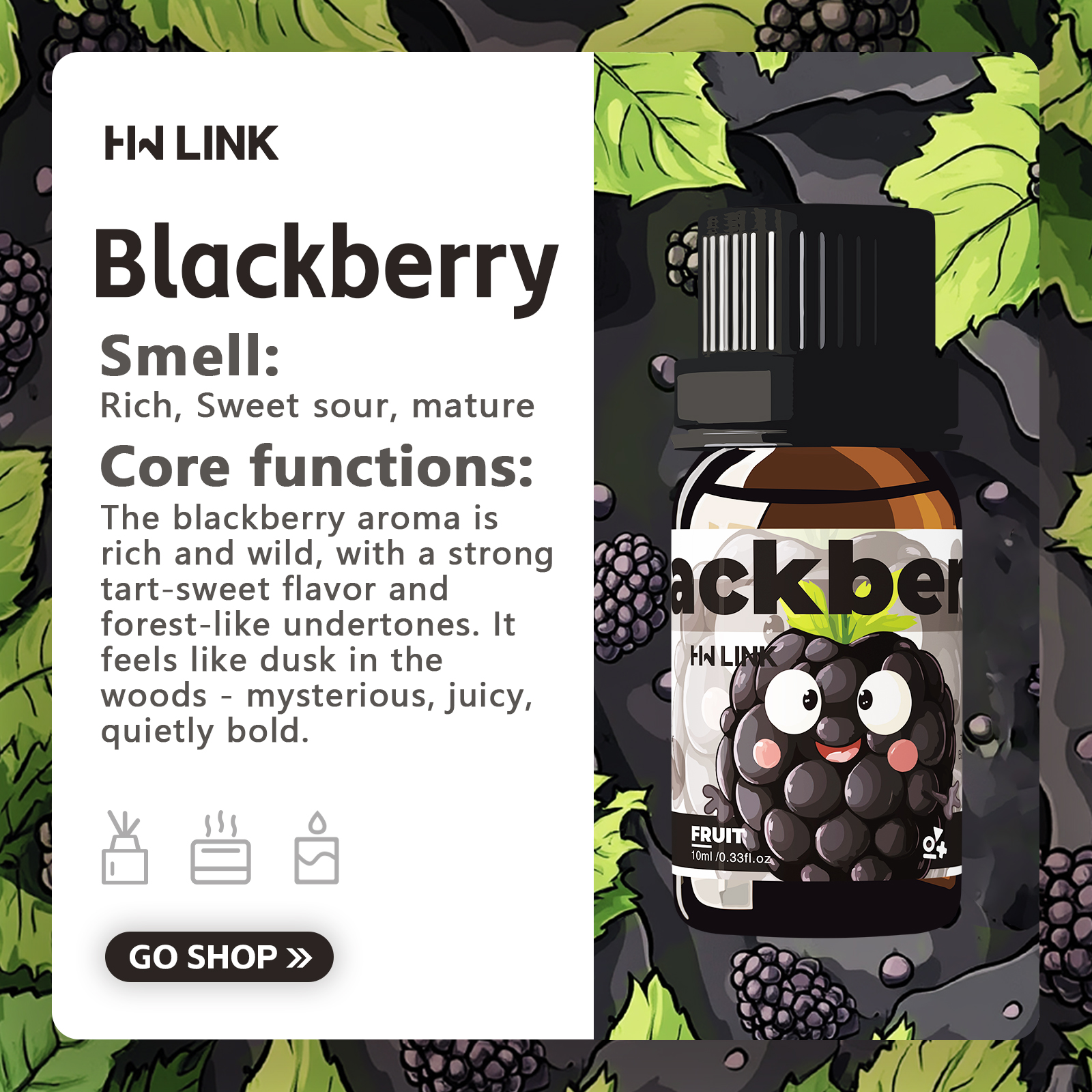 Blackberry Essential Oil Black - Art Craft Things 评论和价格