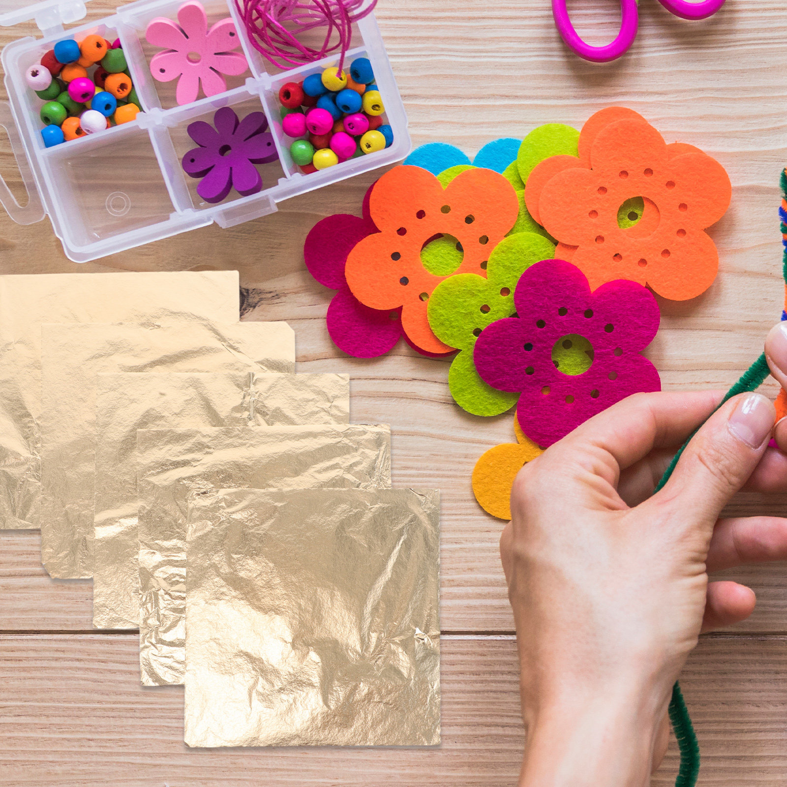 100 Sheets Gold Foil Sheets 14 - Art Craft Leaves 评论和价格