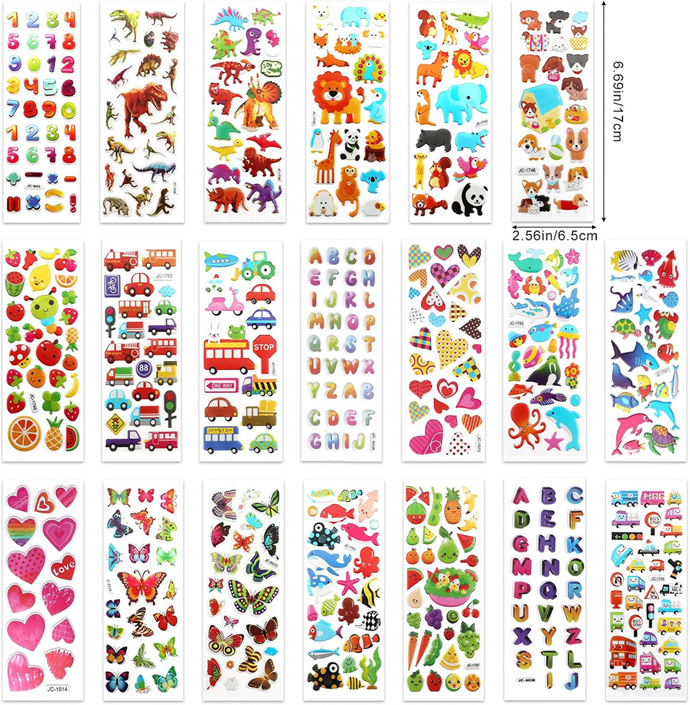 3D Puffy Bubble Stickersfor Ki - Art Craft Toddler 评论和价格