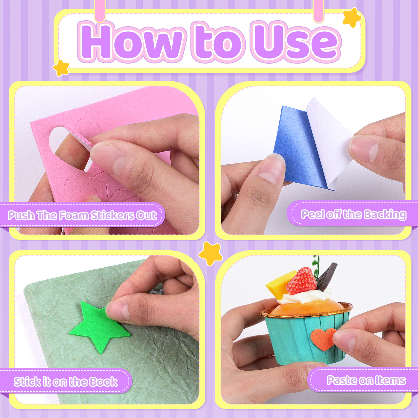 6/12/24 Sheets Non-Toxic EVA F - Art Craft Toddler 评论和价格