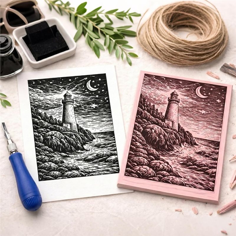 Fresh Linoleum For Printmaking - Linocut Carving Tool 评论和价格