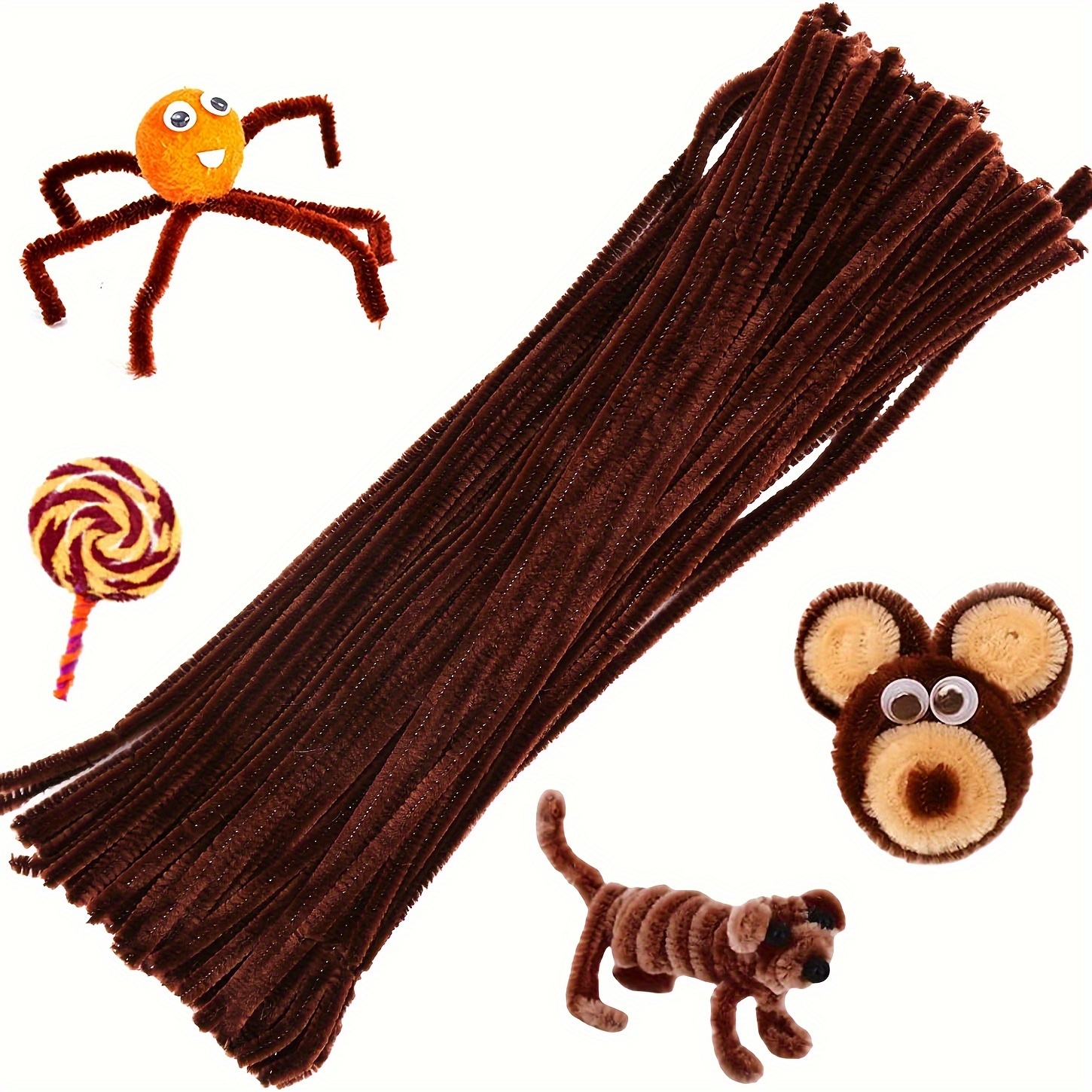 100 Pcs Coffee Pipe Cleaners,P - Art Craft Things 评论和价格