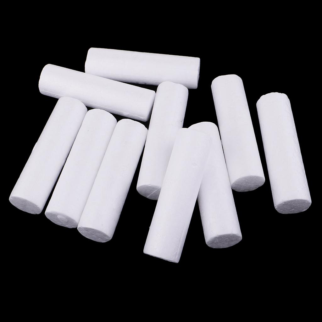 10 Pieces Blank White Cylinder - Art Craft Toddler 评论和价格