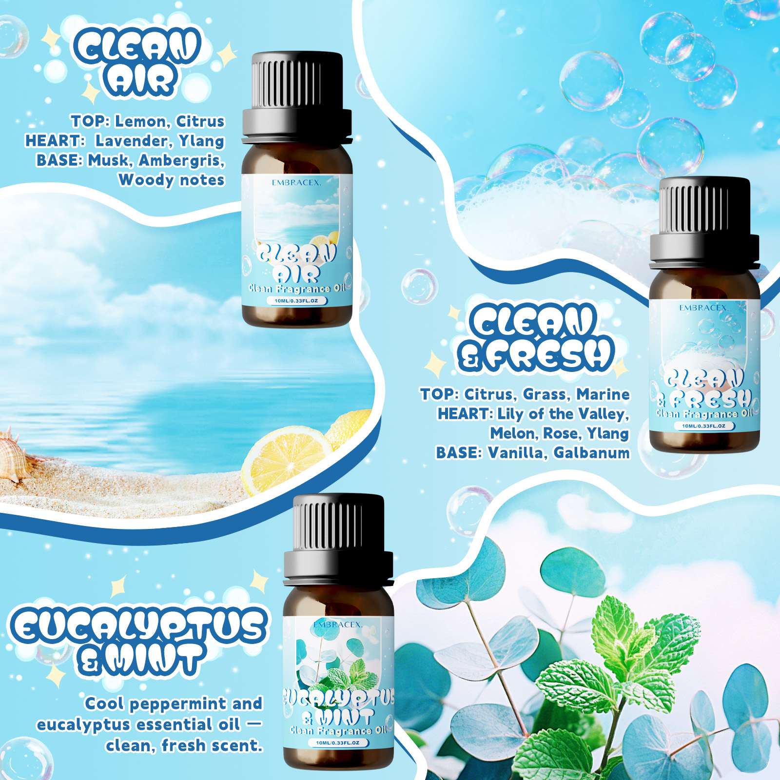 10ml Clean Air Essential Oil L - Art Craft Things 评论和价格