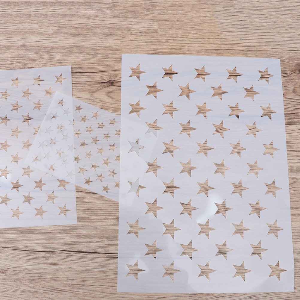 5pcs Star Stencil Template For - Art And Craft Independence Day 评论和价格