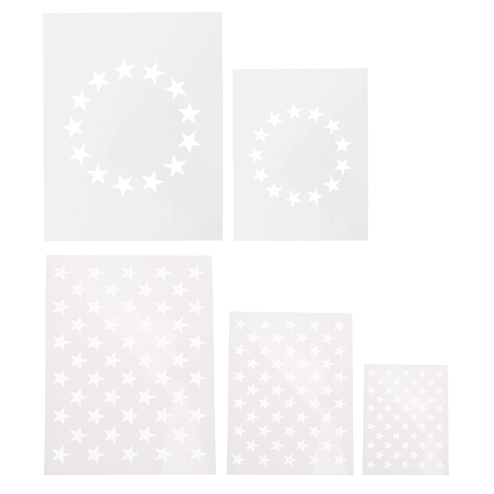 5pcs Star Stencil Template For - Art And Craft Independence Day 评论和价格