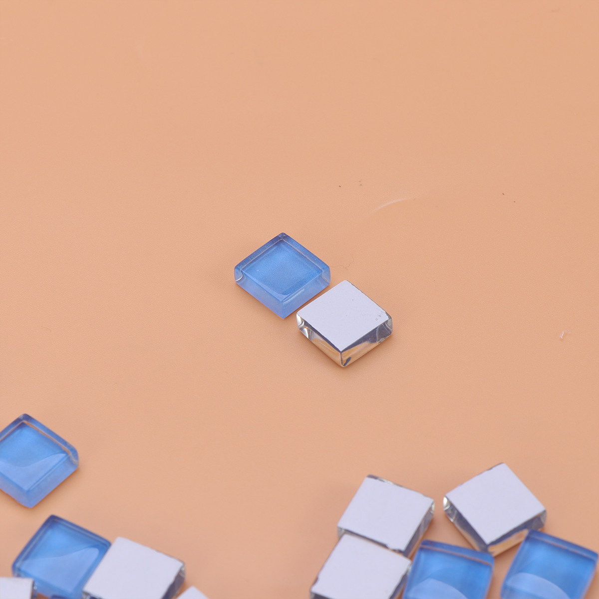 100Pcs Light Blue Square Plast - Art Craft Cup 评论和价格