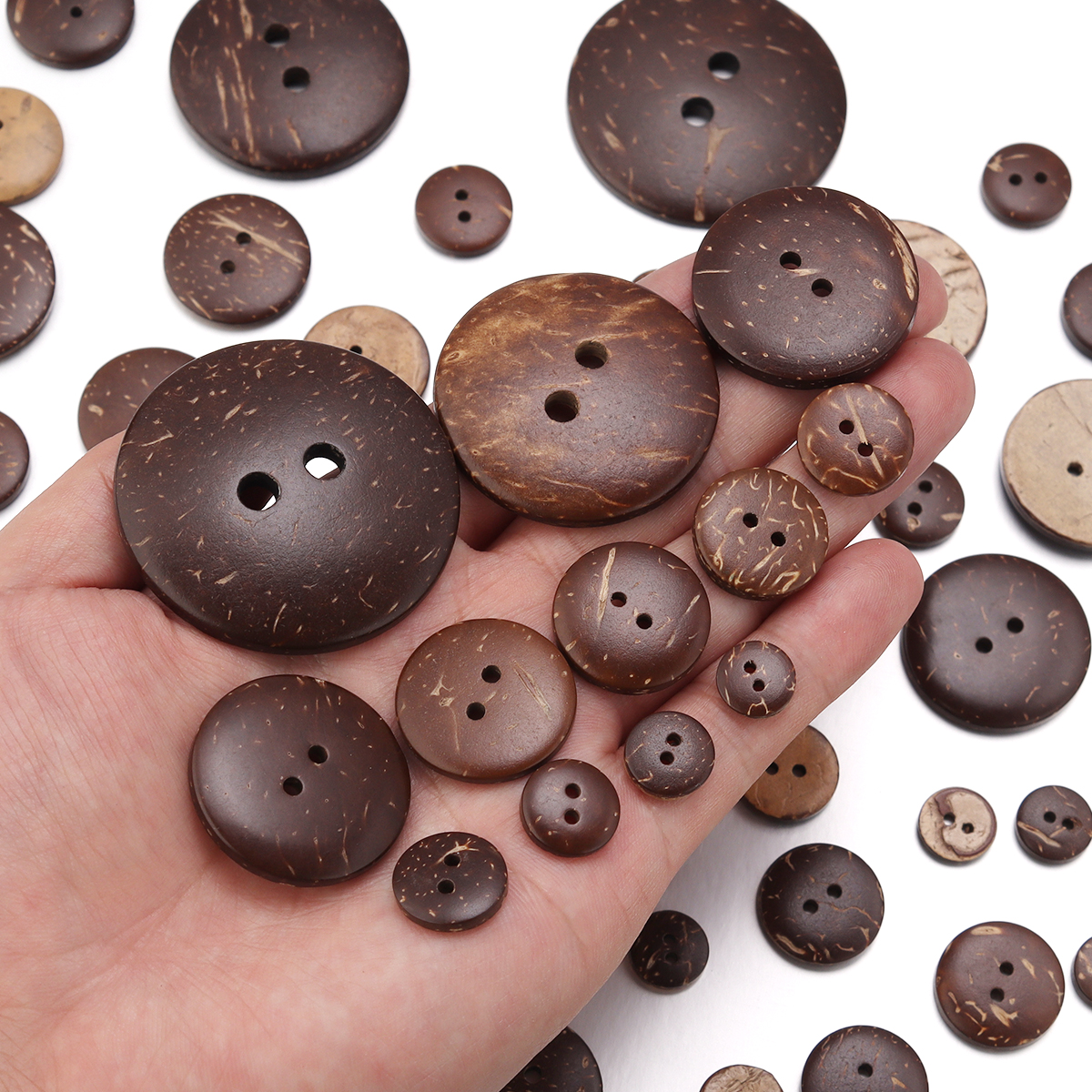 10-100Pcs Natural Coconut Shel - Art Craft Accessories 评论和价格