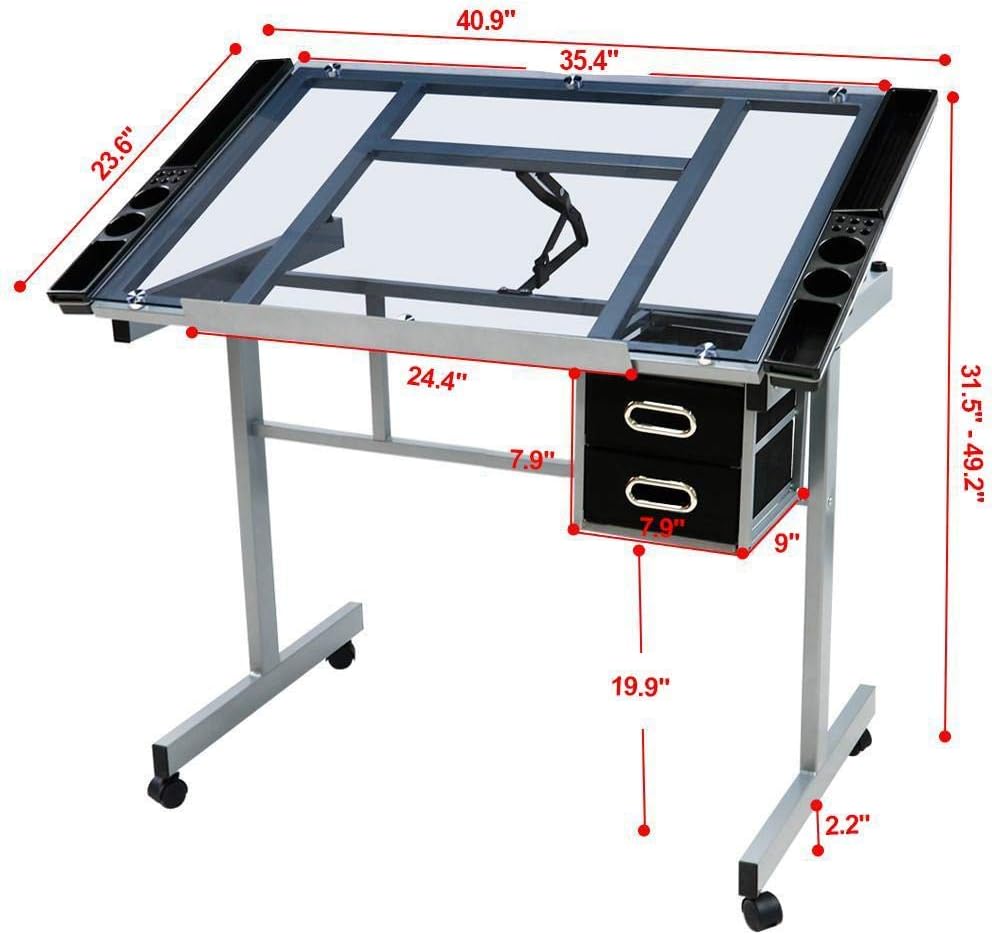Adjustable Drafting Draft Tabl - Artwork Craft 评论和价格