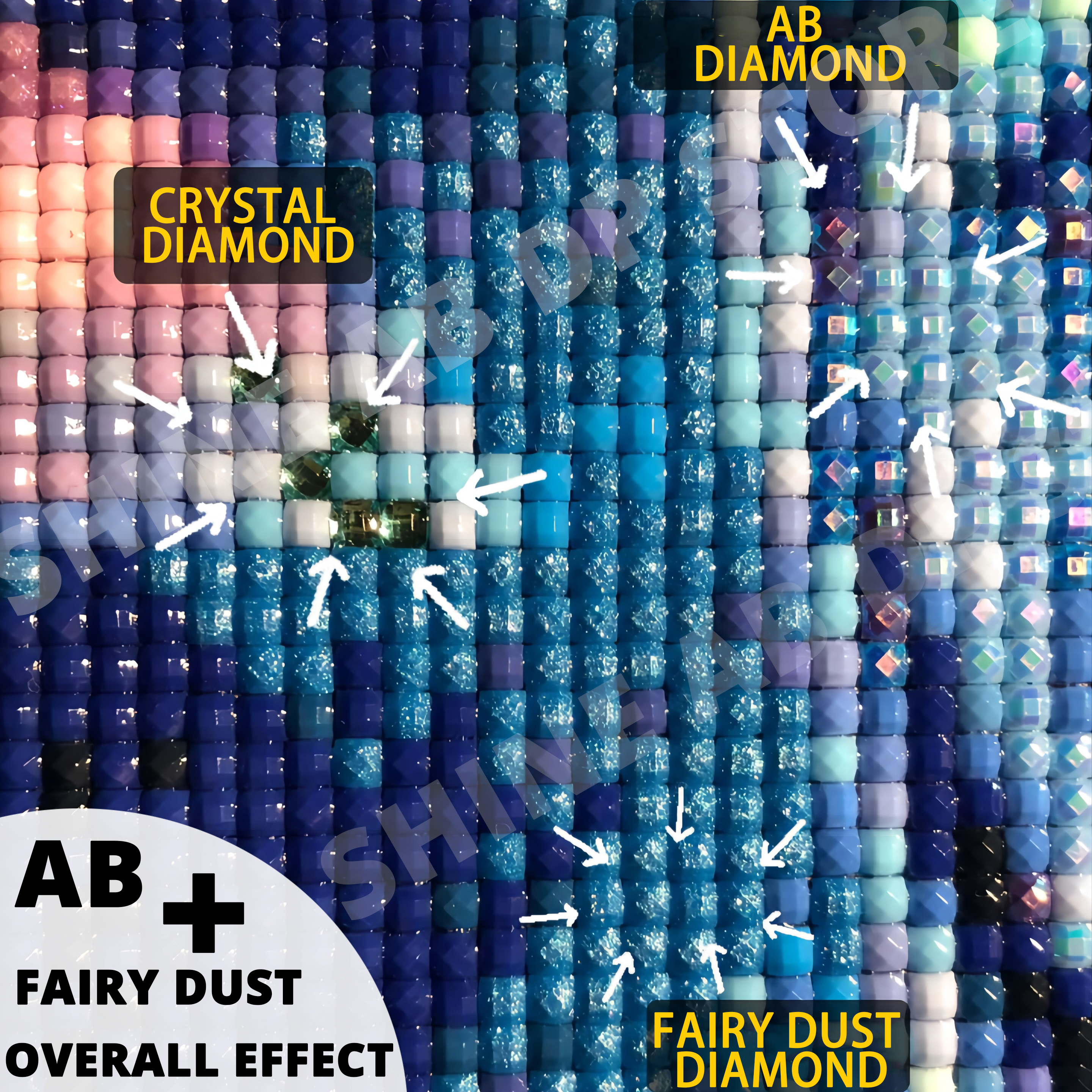 Resin Fairy Dust AB Diamond Pa - Art Craft Rose 评论和价格