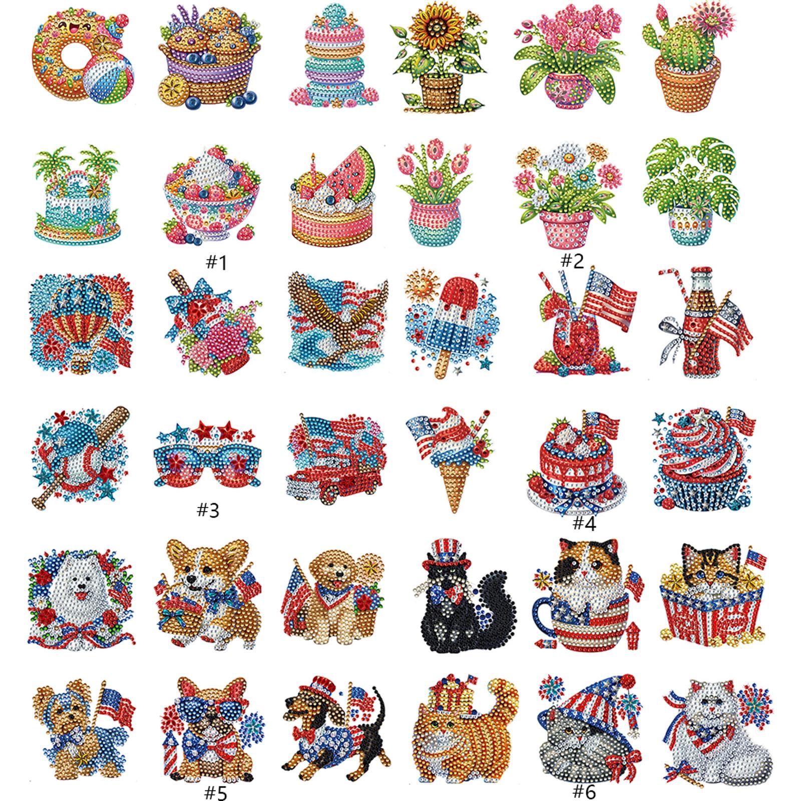 6pcs 2D/flat Acrylic DIY Indep - Art And Craft Independence Day 评论和价格