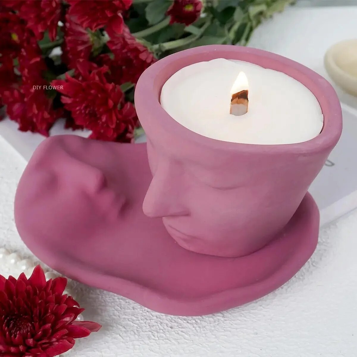 Abstract Face Jar Tray Silicon - Art Craft Cup 评论和价格