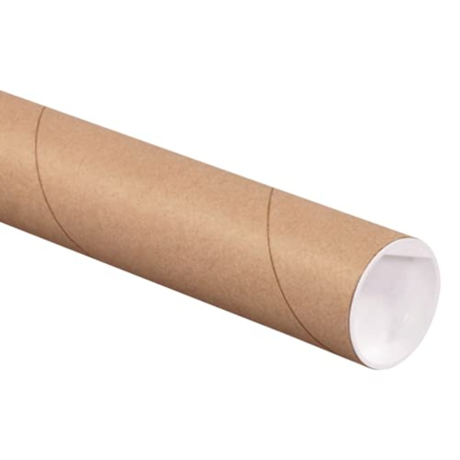 Cardboard Tubes with Caps, 20