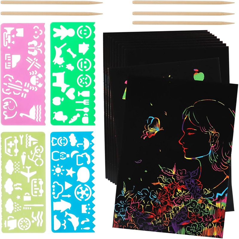 Scratch Paper Art Set, Black C - Art Craft And 评论和价格
