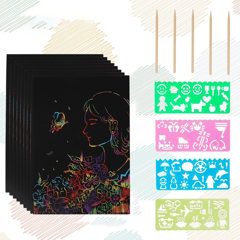 Scratch Paper Art Set, Black C - Art Craft And 评论和价格