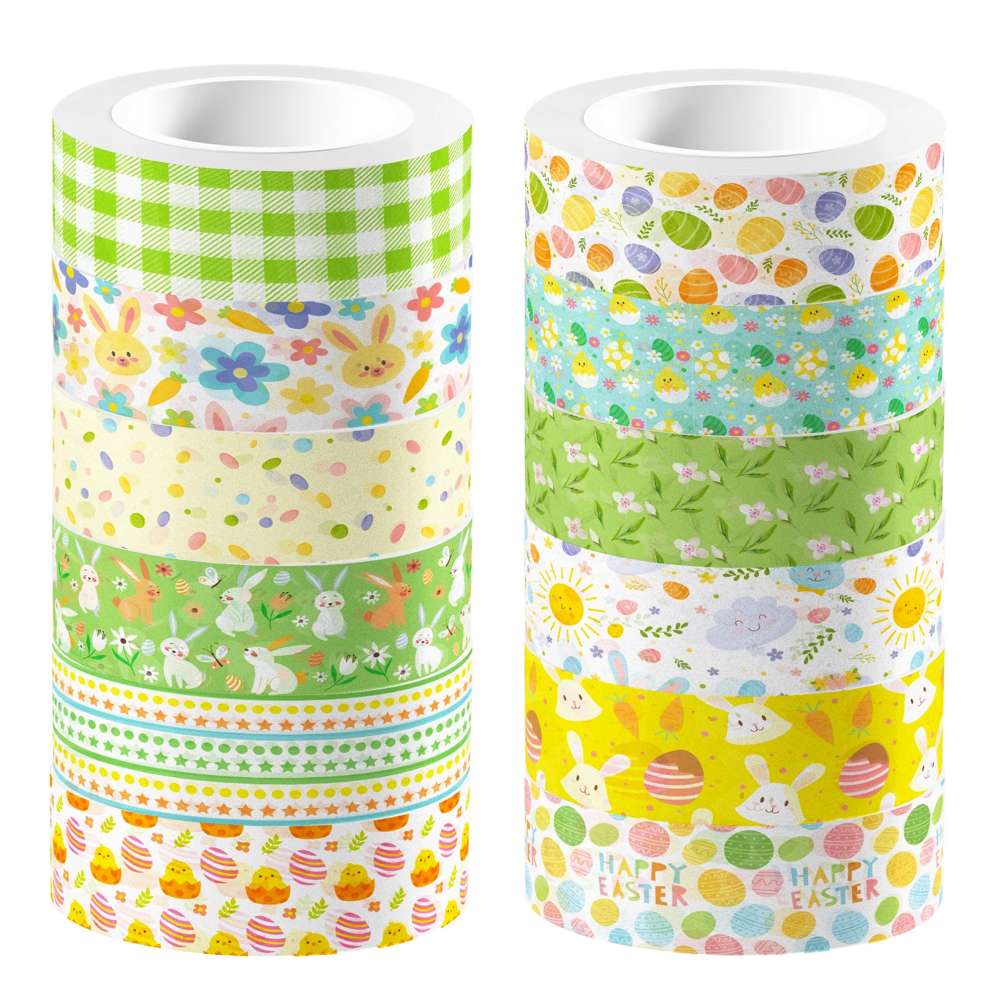 12 Rolls Easter Day Egg Rabbit - Washi Tape Rolls 评论和价格