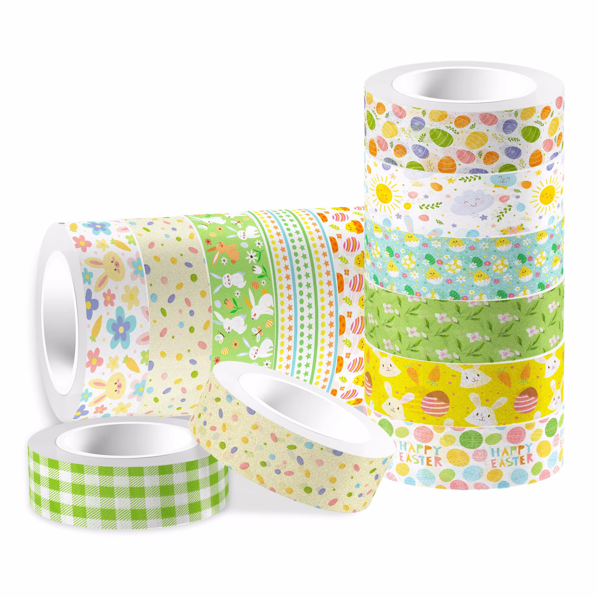 12 Rolls Easter Day Egg Rabbit - Washi Tape Rolls 评论和价格