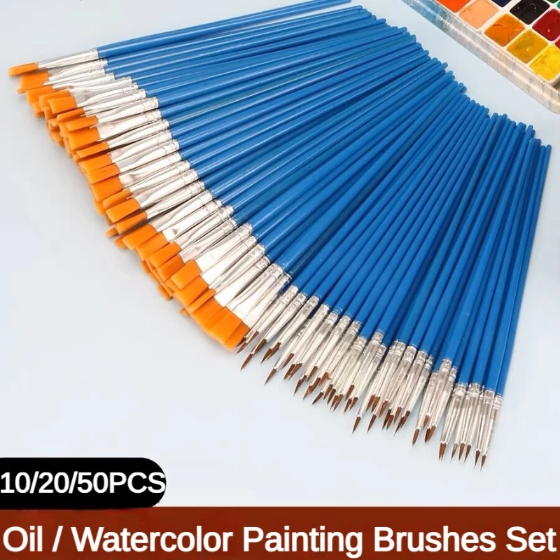 10/20/50 PCS Paint Brushes Set - Art Craft For 3 Year Old 评论和价格