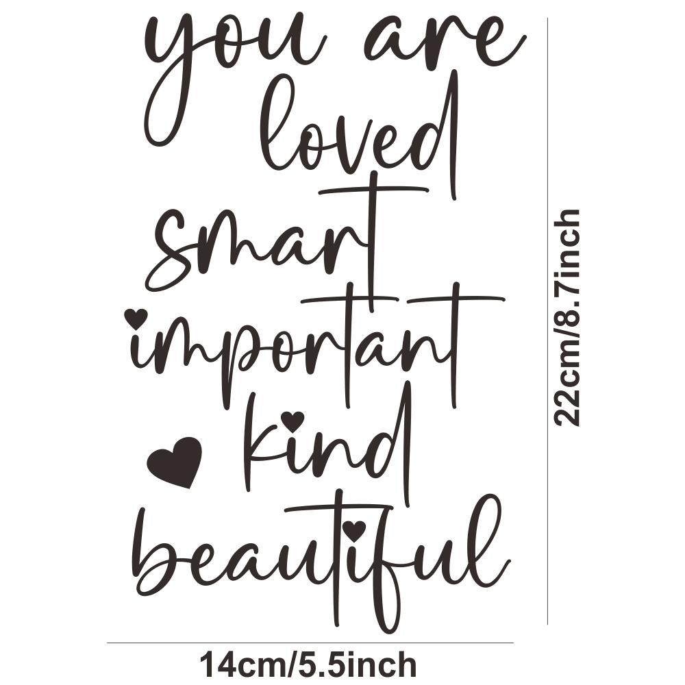 You Are Loved Mirror Decal – I - Art & Craft Kortingscode 评论和价格