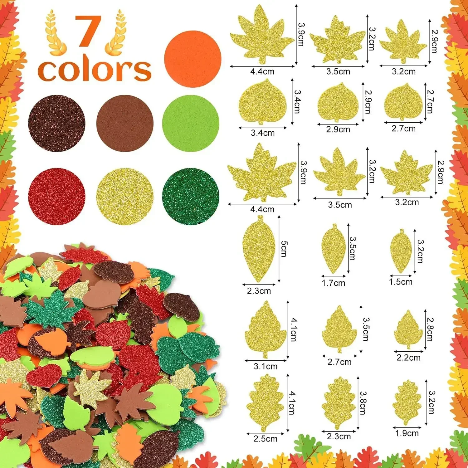 Thanksgiving, Fall Craft Kit F - Art Craft Leaves 评论和价格